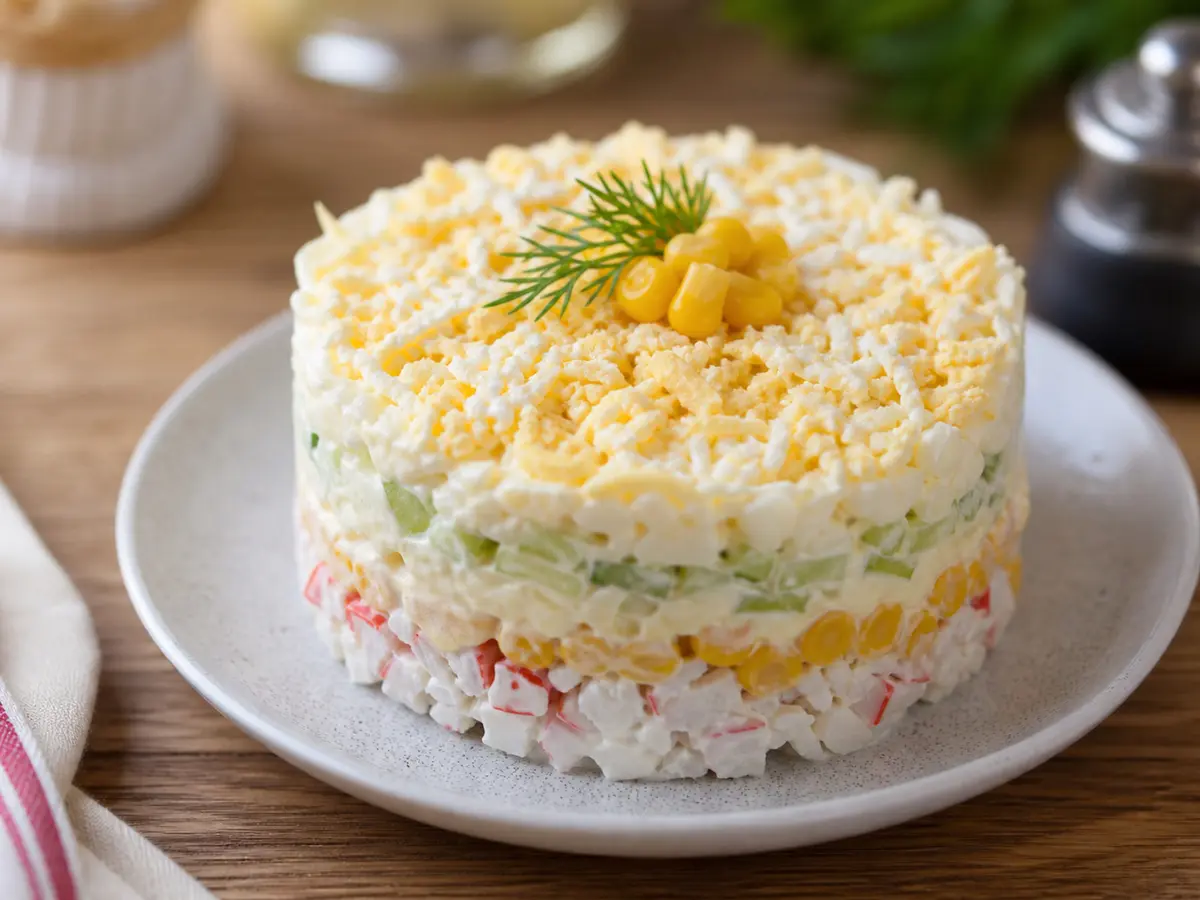Салат с крабовыми палочками по-царски